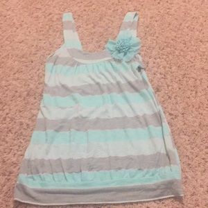 Teal and grey tank